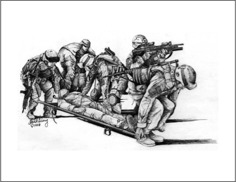 combat medic statue drawing